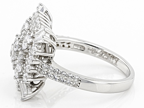 Bella Luce® 2.73ctw White Diamond Simulant Rhodium Over Sterling Silver Ring(1.65ctw DEW) - Size 5