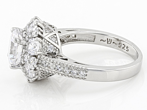 Bella Luce® 5.67ctw White Diamond Simulant Rhodium Over Sterling Silver Ring(3.43ctw DEW) - Size 11