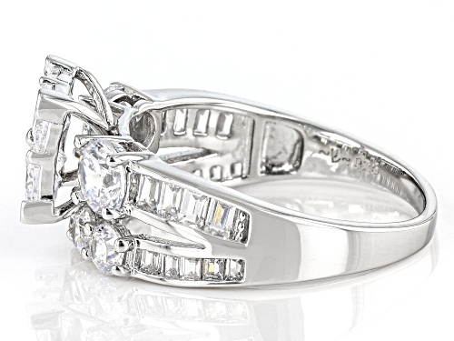 Bella Luce® 4.08ctw White Diamond Simulant Rhodium Over Sterling Silver Ring(2.47ctw DEW) - Size 10