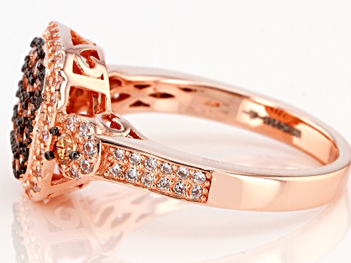 Bella Luce® 1.60ctw Champagne And White Diamond Simulants Eterno™ Rose Ring(0.96ctw DEW) - Size 9