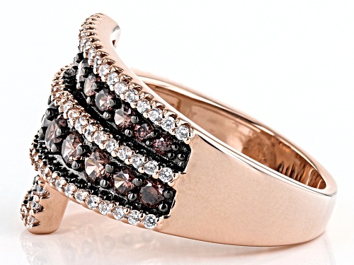 Bella Luce® 2.66ctw Mocha And White Diamond Simulants Eterno™ Rose Ring(1.61ctw DEW) - Size 5
