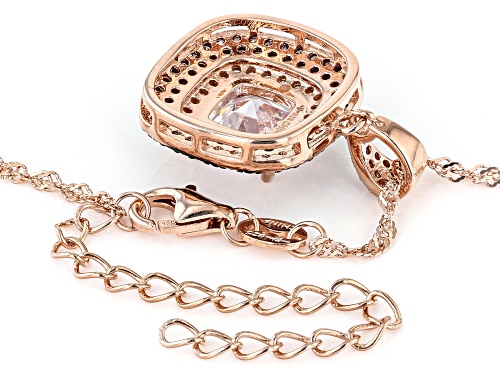Bella Luce® 4.35ctw Mocha And White Diamond Simulants Eterno™ Rose Pendant With Chain(2.63ctw DEW)
