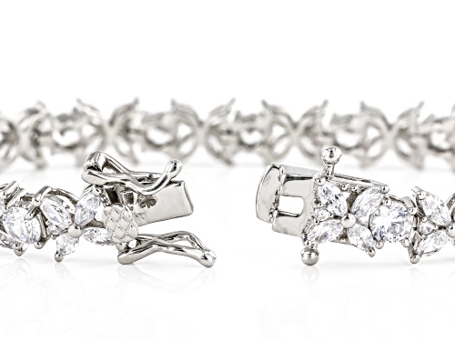 Bella Luce® 15.76ctw White Diamond Simulant Platinum Over Silver Tennis Bracelet(9.61ctw DEW) - Size 8