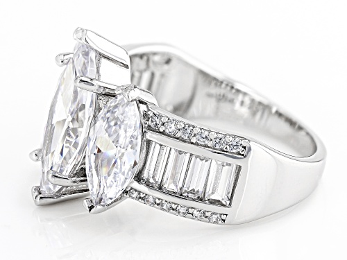 Bella Luce® 7.99ctw White Diamond Simulant Rhodium Over Sterling Silver Ring (4.84ctw DEW) - Size 9