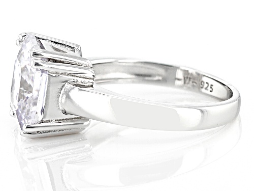 Bella Luce® 6.98ctw White Diamond Simulant Rhodium Over Silver Asscher Cut Ring (4.23ctw DEW) - Size 7