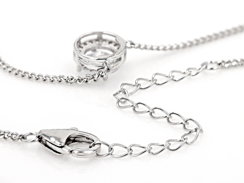 Bella Luce® 1.77ctw White Diamond Simulant Rhodium Over Silver Curb Link Necklace (1.07ctw DEW) - Size 18