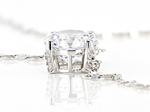 Bella Luce® 4.55ctw White Diamond Simulant Platinum Over Silver 100 Facet Necklace (2.75ctw DEW) - Size 18