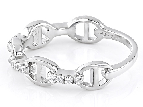Bella Luce® 0.19ctw White Diamond Simulant Rhodium Over Sterling Silver Ring(0.11ctw DEW) - Size 7
