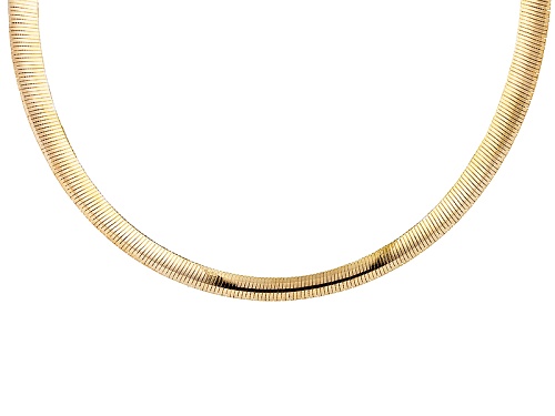 Moda Al Massimo® 18k Yellow Gold Over & Rhodium Over Bronze Reversible 17 Inch Omega Necklace - Size 17