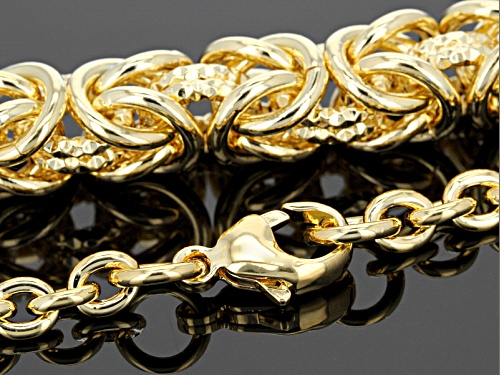 Moda Al Massimo® 18k Yellow Gold Over Bronze Center Byzantine Link 20 Inch Necklace - Size 20