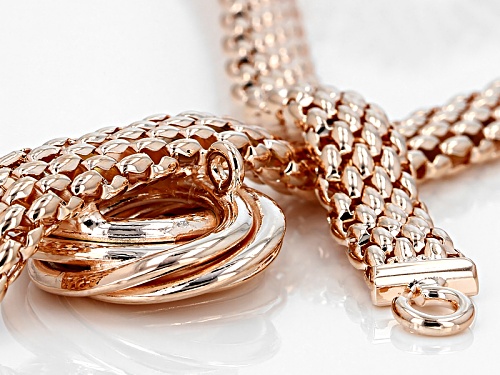 Moda Al Massimo® 18k Rose Gold Over Bronze Bismark Rosetta 24 Inch Necklace - Size 24