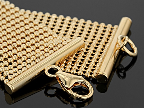 Moda Al Massimo® 18k Yellow Gold Over Bronze Designer Mesh Weave 24 Inch Necklace - Size 24