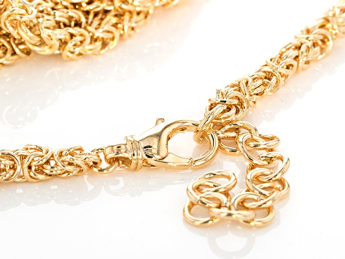 Moda Al Massimo® 18k Yellow Gold Over Bronze Multi-Strand Byzantine 20 Inch Necklace - Size 20