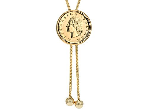 Moda Al Massimo®1.66ctw Black Spinel 18k Yellow Gold & Rhodium Over Bronze 30 Inch Necklace - Size 30
