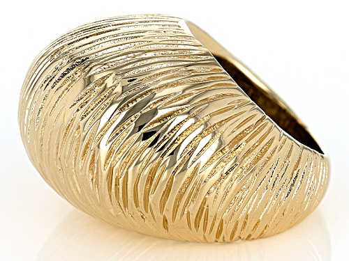 Moda Al Massimo® 18k Yellow Gold Over Bronze Textured Dome Ring - Size 4
