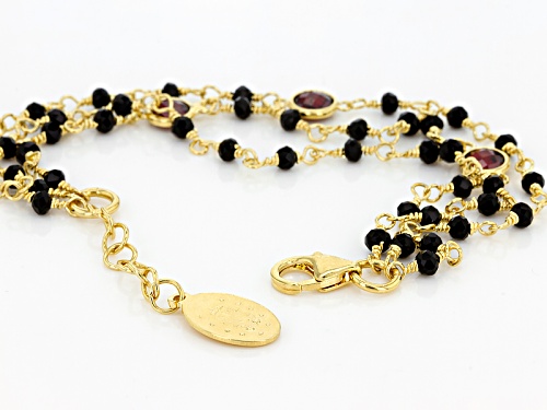Moda Al Massimo® 18k Yellow Gold Over Bronze Multi-Strand With Saint Medallion 8 Inch Bracelet - Size 8