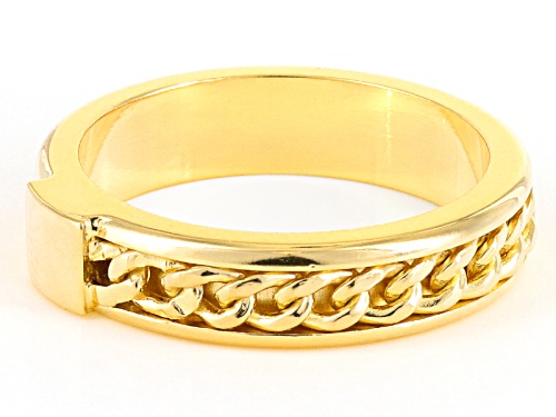 Moda Al Massimo® 18k Yellow Gold Over Bronze Curb Band Ring - Size 7