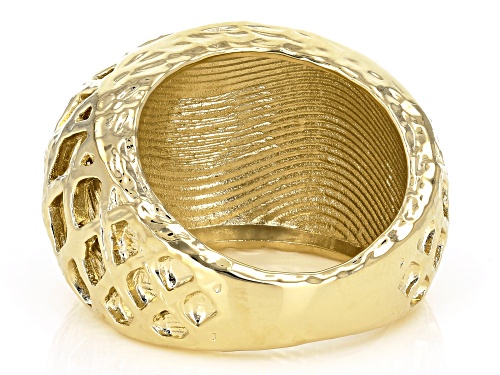 Moda Al Massimo® 18k Yellow Gold Over Bronze Domed Cut Ring - Size 12