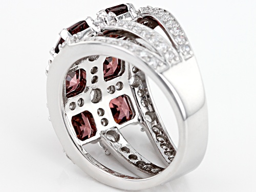 Bella Luce ® 7.74CTW Esotica ™ Blush Zircon And White Diamond Simulants Rhodium Over Silver Ring - Size 7