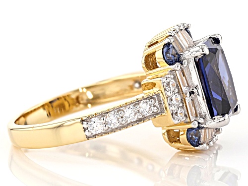 Bella Luce® Esotica™ 5.74ctw Tanzanite and White Diamond Simulants Eterno™ Yellow Ring - Size 7