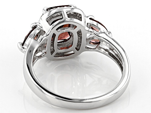 Bella Luce ® 4.61ctw Esotica ™ Blush Zircon and White Diamond Simulants Rhodium Over Sterling Ring - Size 8