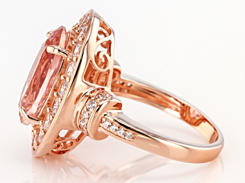 Bella Luce ® Esotica ™ 8.27ctw Morganite and White Diamond Simulants Eterno ™ Rose Ring - Size 12
