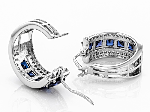 Bella Luce ® Esotica ™ 3.35ctw Tanzanite and White Diamond Simulants Rhodium Over Sterling Earrings