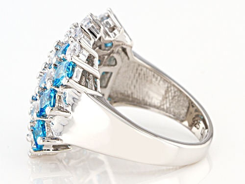 Bella Luce ® Esotica™ Neon Apatite And White Diamond Simulants Rhodium Over Silver Ring 5.62ctw - Size 8