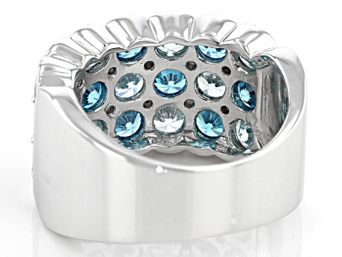Bella Luce ® Esotica™ 6.64ctw Multi Gem Simulants Rhodium Over Sterling Silver Ring - Size 5
