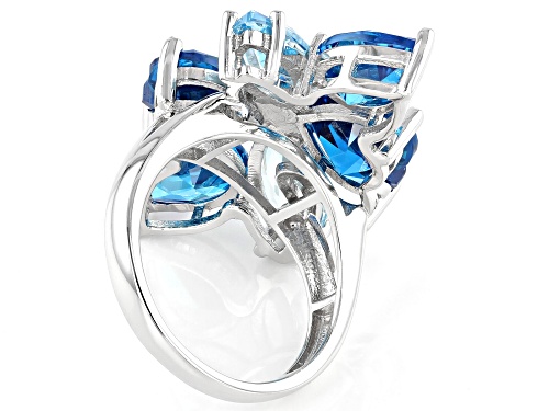 Bella Luce ® Esotica™ 19.82ctw Multi Gem Simulants Rhodium Over Sterling Silver Ring - Size 7