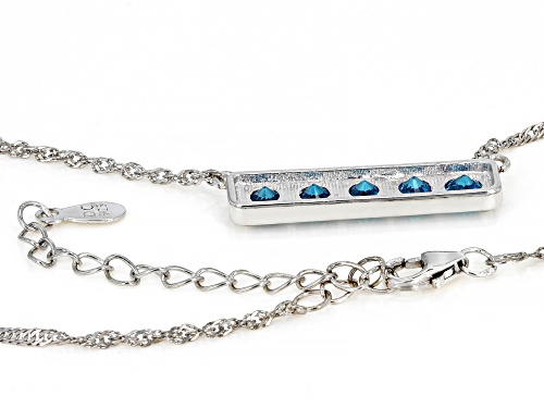 Bella Luce® Esotica™ 3.00ctw Neon Apatite Simulant Rhodium Over Sterling Silver Necklace - Size 19
