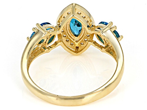 Bella Luce® Esotica™ 1.90ctw Neon Apatite And White Diamond Simulants Eterno™ Yellow Ring - Size 7