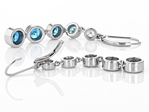 Bella Luce ® Esotica™ 6.82ctw Multi Gem Simulants Rhodium Over Silver Earrings