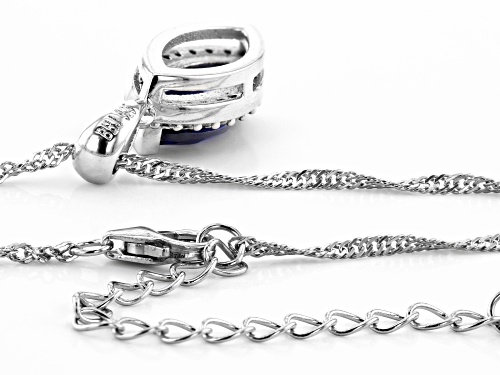 Bella Luce® Esotica™ 3.66ctw Multi Gem Simulants Rhodium Over Silver Pendant With Chain