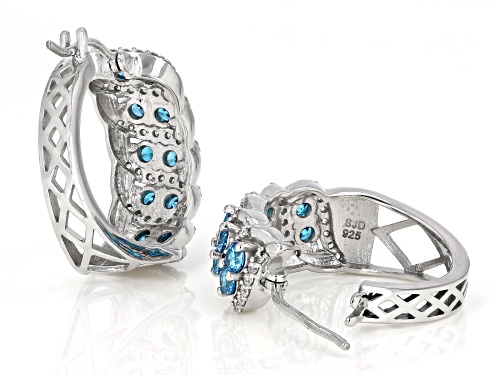 Bella Luce®Esotica™Neon Apatite And White Diamond Simulants Rhodium Over Sterling Silver Earrings