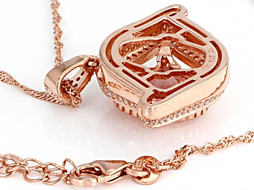 Bella Luce ® Esotica™ 4.05ctw Morganite And White Diamond Simulants Eterno™ Rose Pendant With Chain