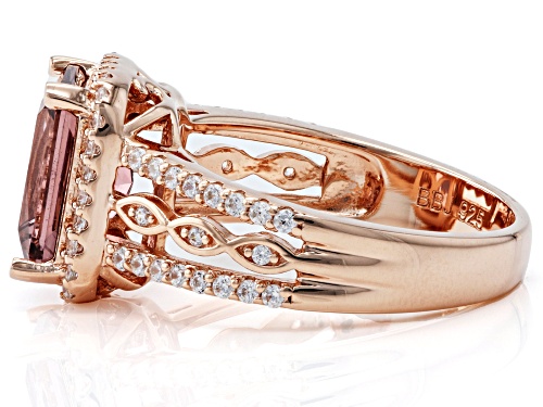 Bella Luce® Esotica™ 4.13ctw Blush Zircon And White Diamond Simulants Eterno™ Rose Ring - Size 9