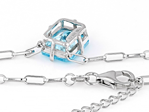 Bella Luce® Esotica™ 11.55ctw Neon Apatite Simulant Rhodium Over Silver Paperclip Chain Necklace - Size 18