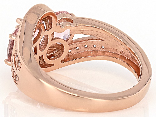 Bella Luce® Esotica™ 2.17ctw Morganite And White Diamond Simulants Eterno™ Rose Ring - Size 8