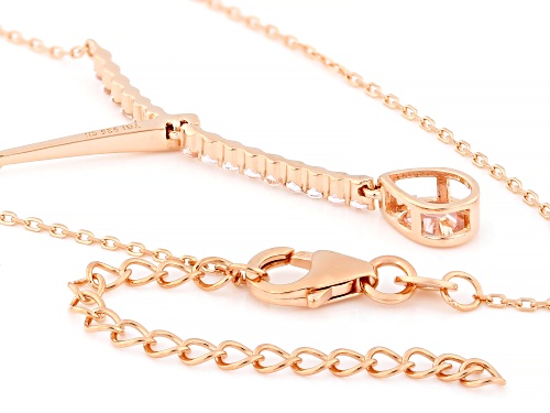 Bella Luce® Esotica™ 0.97ctw Morganite And White Diamond Simulants Eterno™ Rose Necklace - Size 18