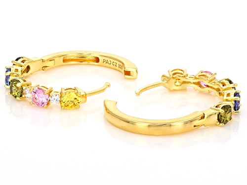 Bella Luce® Esotica™ 4.53ctw Multi-gem Simulants Eterno™ Yellow Hoops