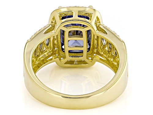Bella Luce® Esotica™ 7.93ctw Tanzanite And White Diamond Simulants Eterno™ Yellow Ring - Size 9