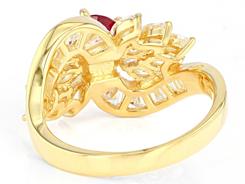 Bella Luce® 2.38ctw Red Spinel And White Diamond Simulants Eterno™ Yellow Ring - Size 8