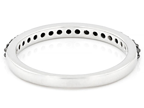 Bella Luce® 0.25ctw Black Diamond Simulant Rhodium Over Sterling Silver Ring - Size 6