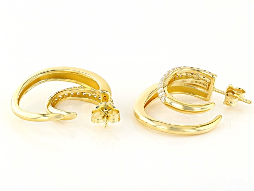 Bella Luce® Italia 1.00ctw White Diamond Simulant Eterno™ Yellow Hoops(0.60ctw DEW)