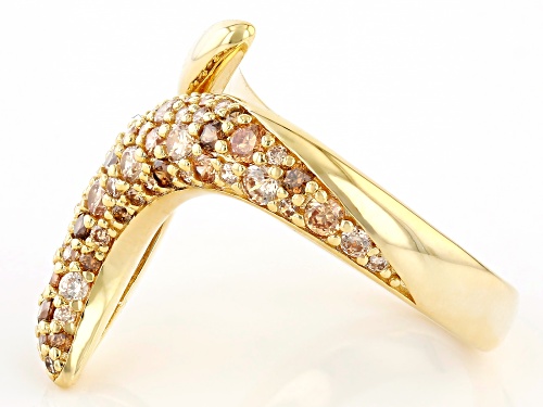 Bella Luce® Italia 1.49ctw Champagne And Mocha Diamond Simulants Eterno™ Yellow Ring(0.90ctw DEW) - Size 6