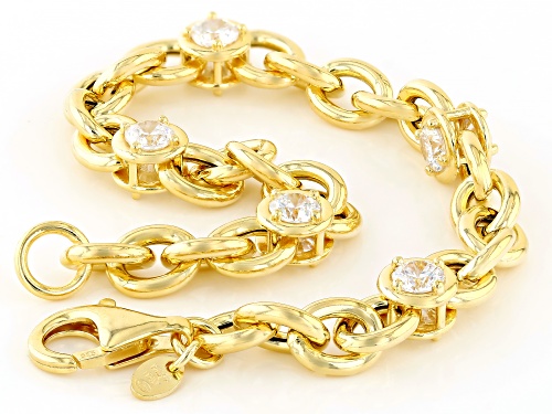 Bella Luce® Italia 5.00ctw White Diamond Simulant Eterno™ Yellow Rolo Bracelet(3.03ctw DEW) - Size 8