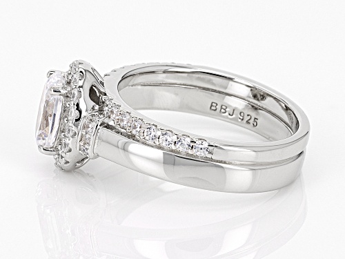 Bella Luce® 3.55ctw White Diamond Simulant Platinum Over Sterling Silver Ring (2.15ctw DEW) - Size 7