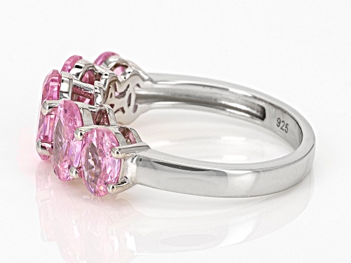 Bella Luce® 6.25ctw Pink Diamond Simulant Platinum Over Sterling Silver Ring (3.78ctw DEW) - Size 10