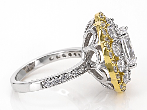 Bella Luce® 9.46ctw White Diamond Simulant Rhodium And 14k Yellow Gold Over Sterling Silver Ring - Size 7